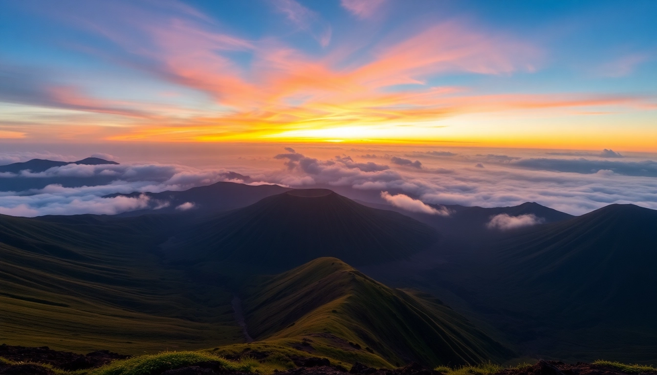 Hiking the rugged trails of Mount Rinjani, showcasing lush forests and volcanic peaks in Lombok, Indonesia for adventure seekers and trekkers.